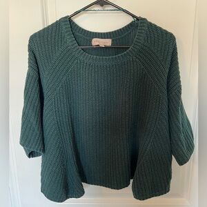 Philosophy Republic Green Short Sleeve Cotton Sweater Size M/L